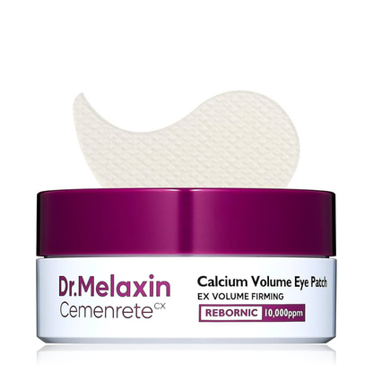 Dr. Melaxin Cemenrete Calcium Volume Eye Patch container with eye patches on a white background