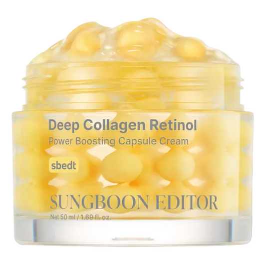 Jar of Deep Collagen Retinol cream with visible text on a white background
