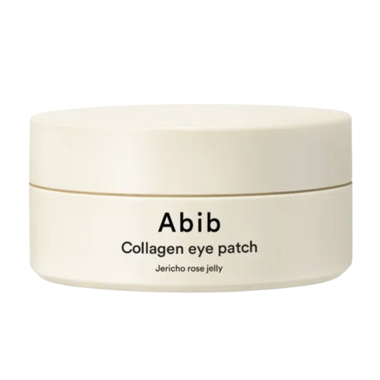 Jar of Abib Collagen eye patch on a white background