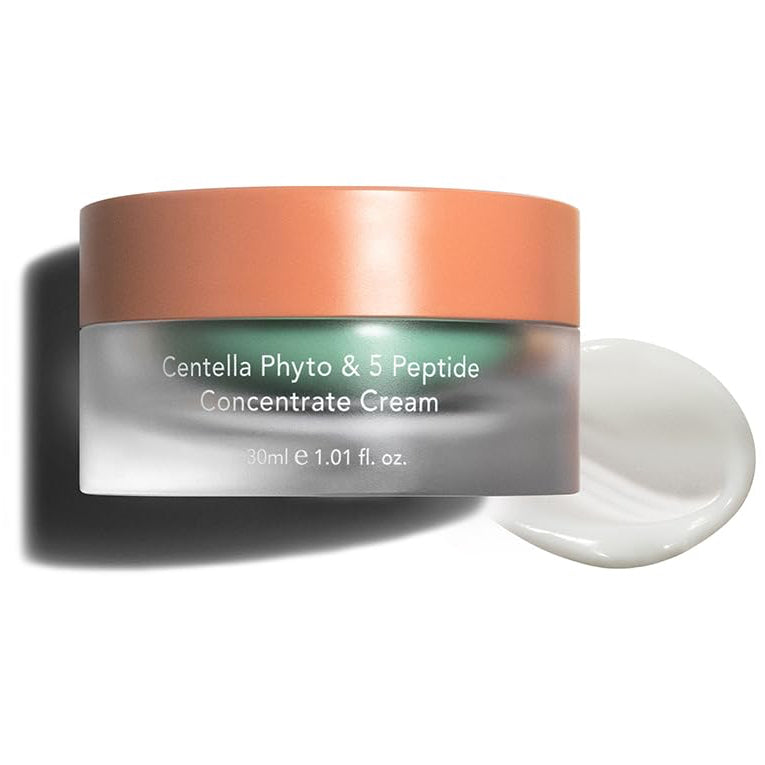 Skincare cream jar with a metallic lid on a white background