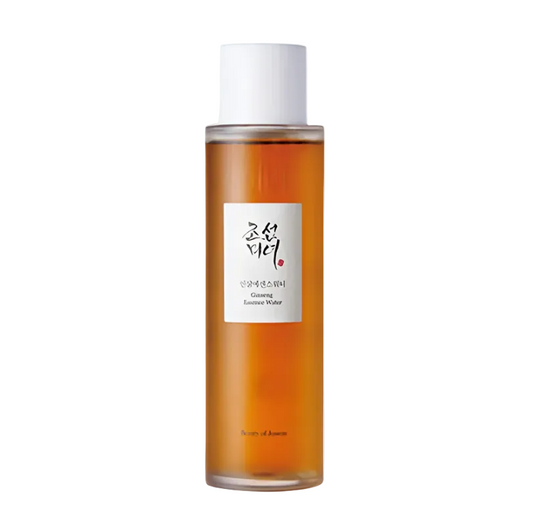 Skincare bottle with a label on a white background
