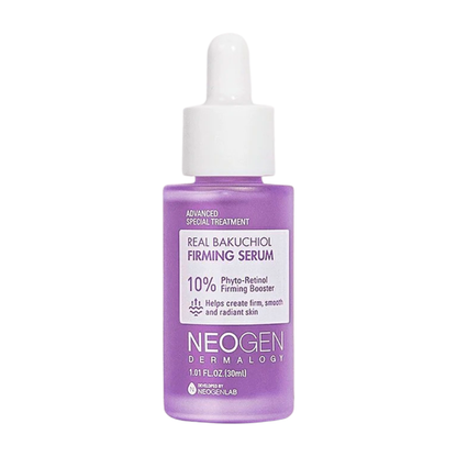 Neogen Dermalogy Real Bakuchiol Firming Serum bottle on a white background