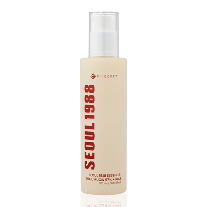 Skincare bottle labeled 'Seoul 1988' on a white background