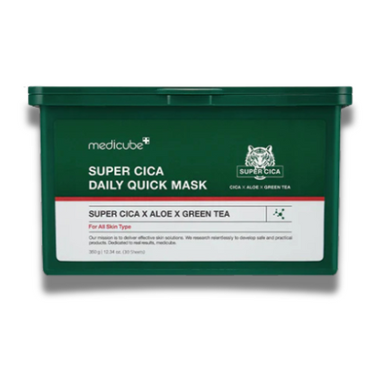 Medicube Super Cica Daily Quick Mask packaging on a white background